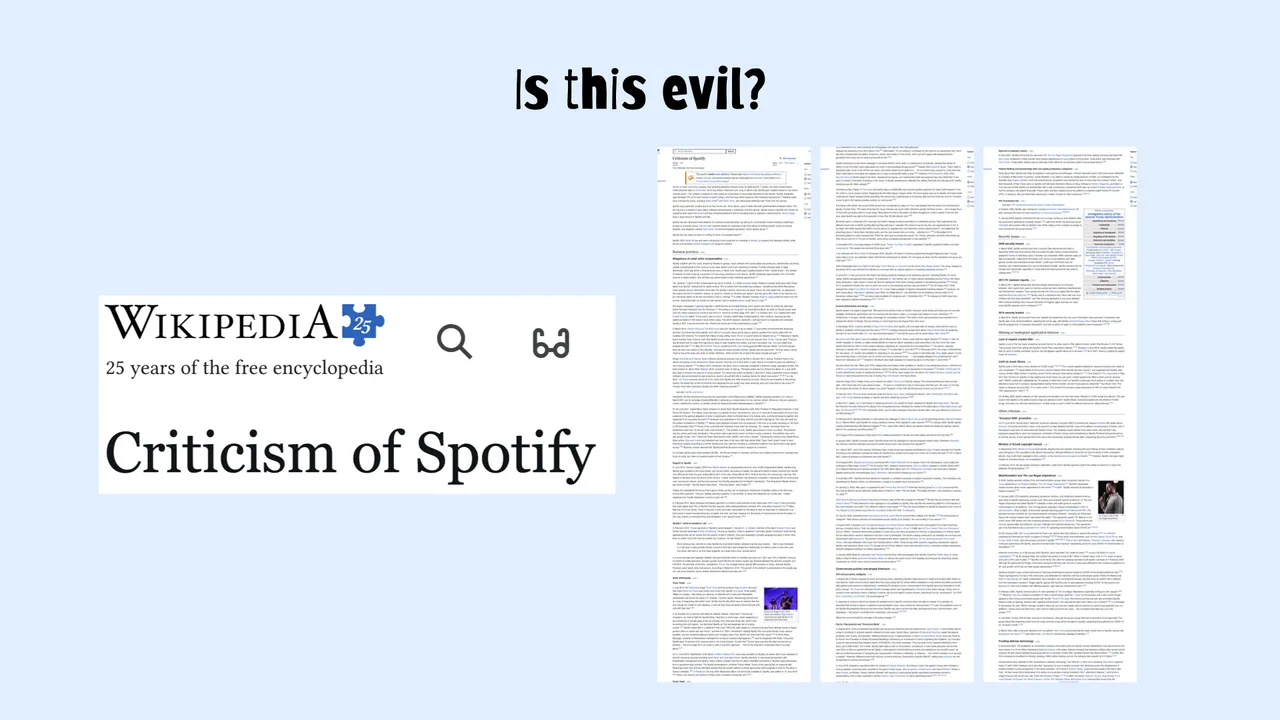 Wikipedia: Criticism of Spotify